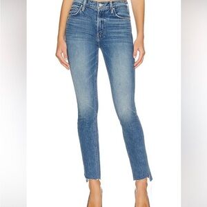 Mother Mid Rise “Dazzler” Ankle Step Fray